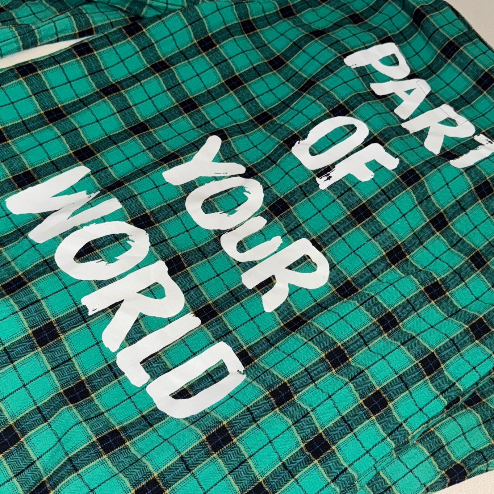 Disney Cakeworthy Little Mermaid Flannel Shirt Green Plaid Part Of Your World M Disney Cakeworthy Little Mermaid Flannel Shirt Green Plaid Part Of Your World M