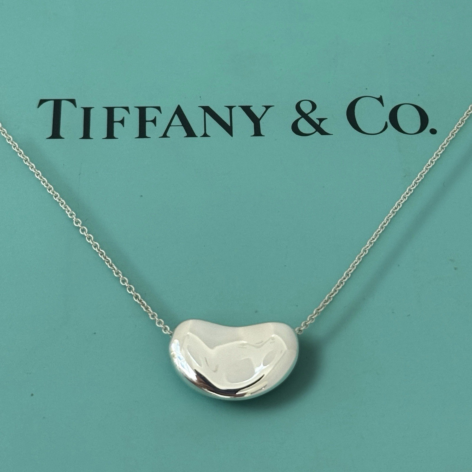 Authentic Tiffany & Co -Vintage Elsa Peretti 19mm Bean Necklace