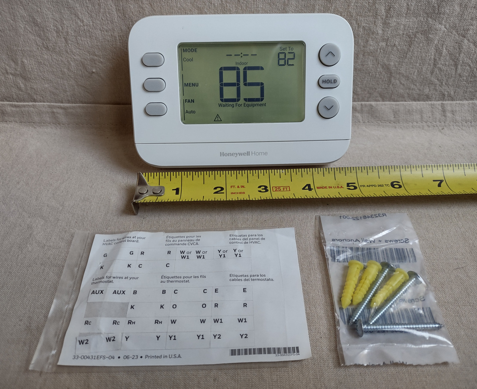 Honeywell Home X2P Programmable Thermostat, 5-2 Day, Single-Stage, Model RTH20B