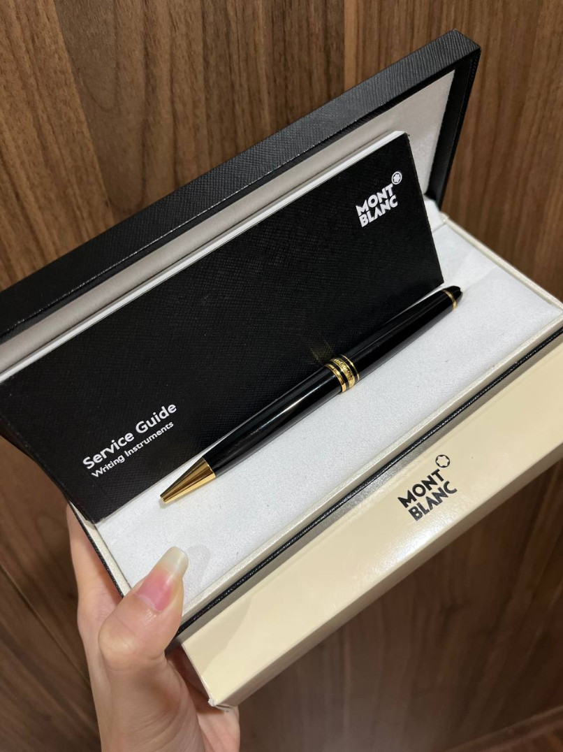2026 Montblanc Meisterstück 164 Black Gold Ballpoint Pen New Box