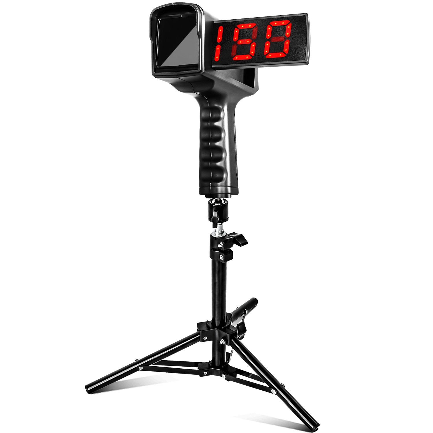 Baseball Radar Gun with Tripod,LED+LCD Larger Display Speed Sensors Handheld