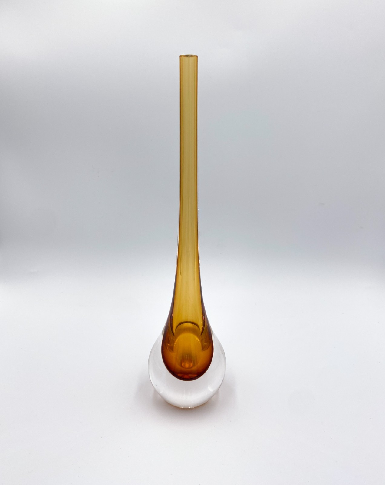 Ars Cenedese Murano Sommerso Art Glass Bud Vase - Signed by Artist Studio