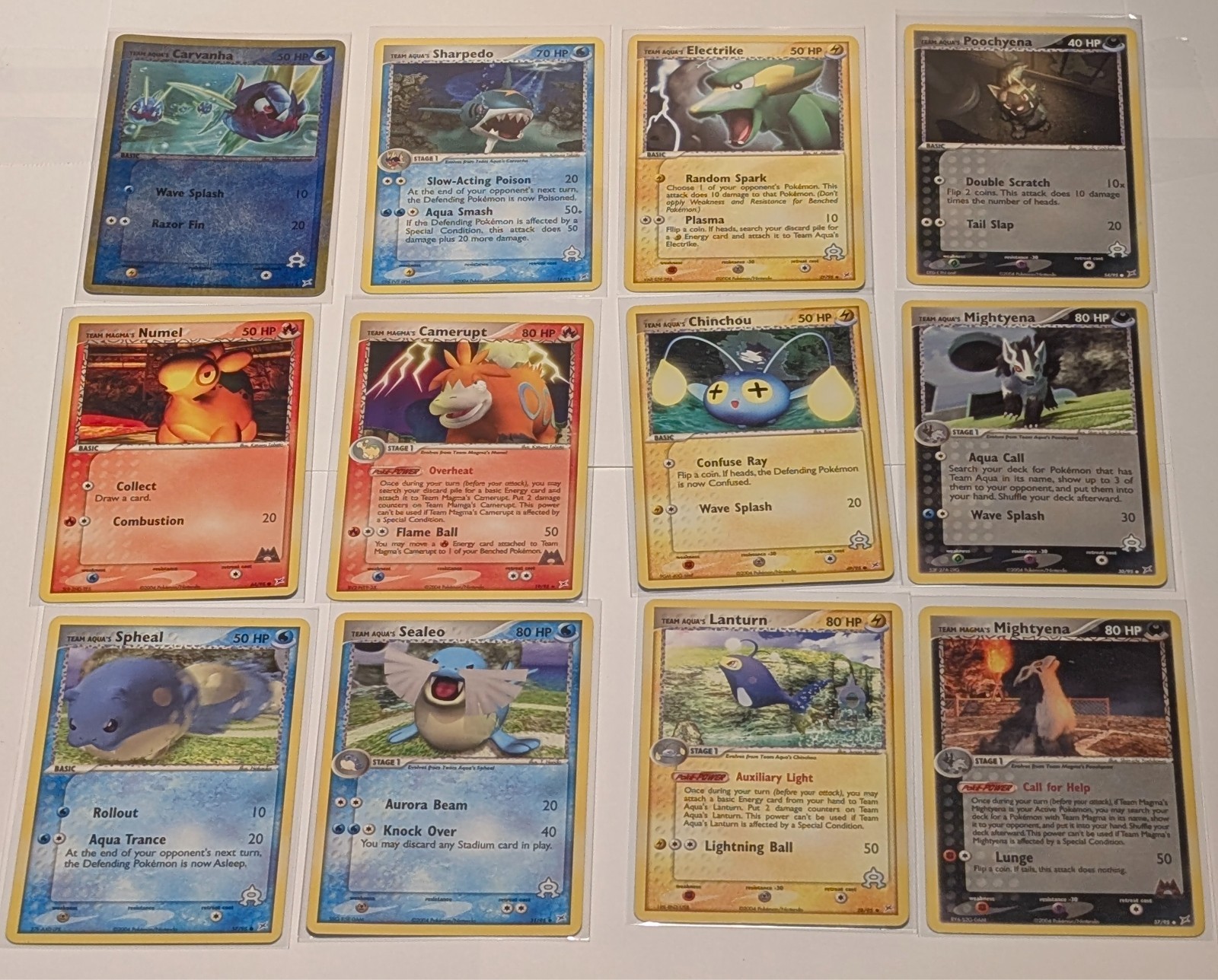 2004 EX Team Magma vs Aqua 12 Card Lot Carvanha Reverse Holo + 11 Regular 2004 EX Team Magma vs Aqua 12 Card Lot Carvanha Reverse Holo + 11 Regular