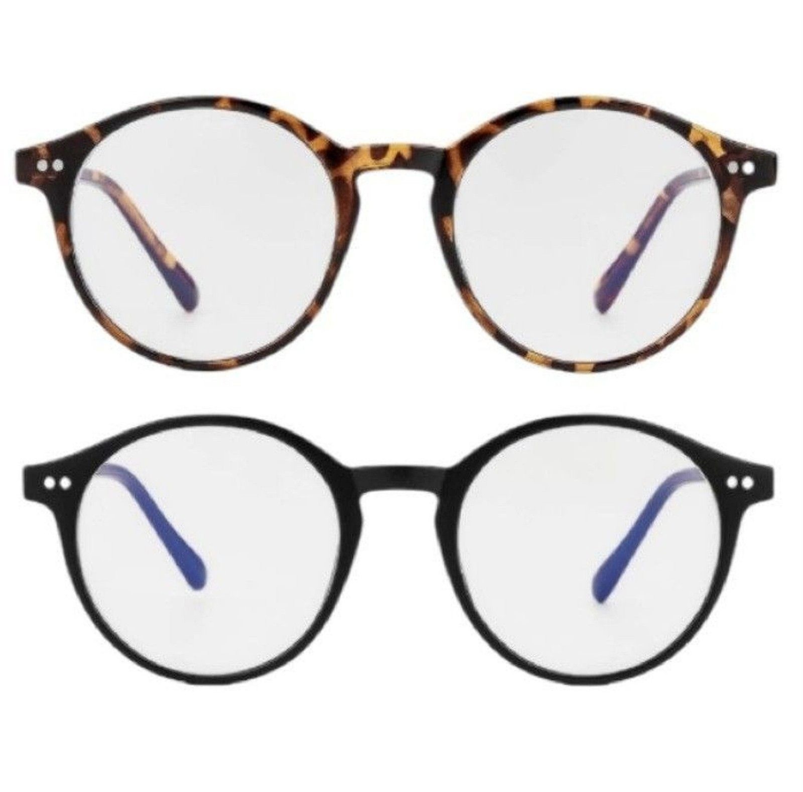 Gleyemor Blue Light Glasses New 2 Pair Unisex Vintage Round Frame Computer Gleyemor Blue Light Glasses New 2 Pair Unisex Vintage Round Frame Computer
