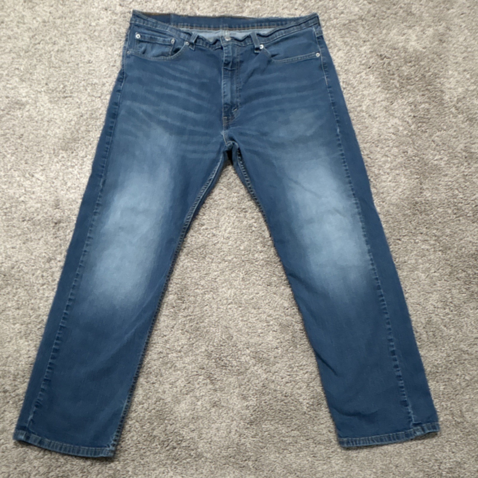 Levi\'s 505 Men\'s Blue Denim Jeans Straight Leg Medium Wash Regular Fit Levi\'s 505 Men\'s Blue Denim Jeans Straight Leg Medium Wash Regular Fit