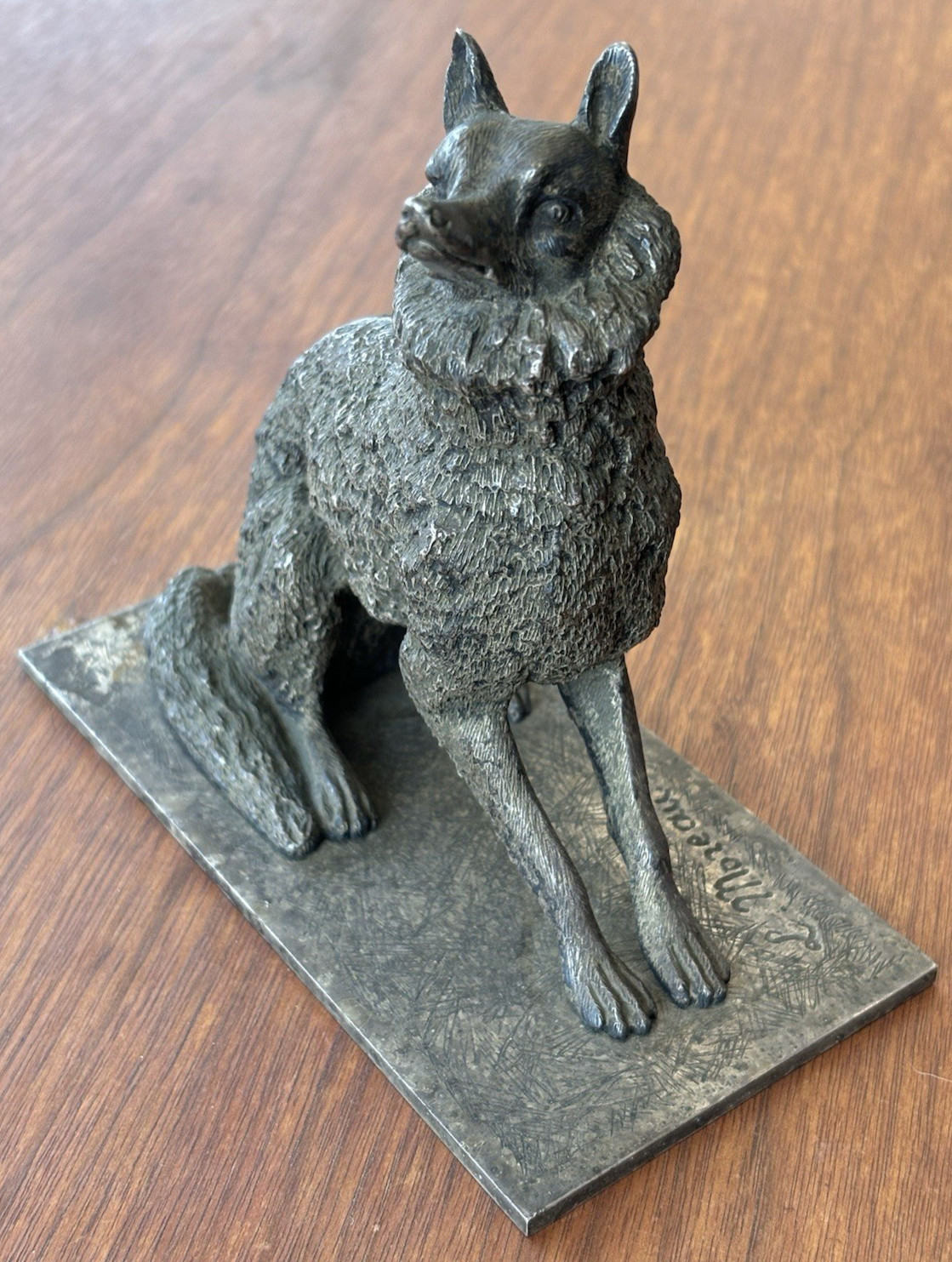 19th Century French Fox Sculpture Signed L. Moreau, Rare Antique Fine Art Gifts