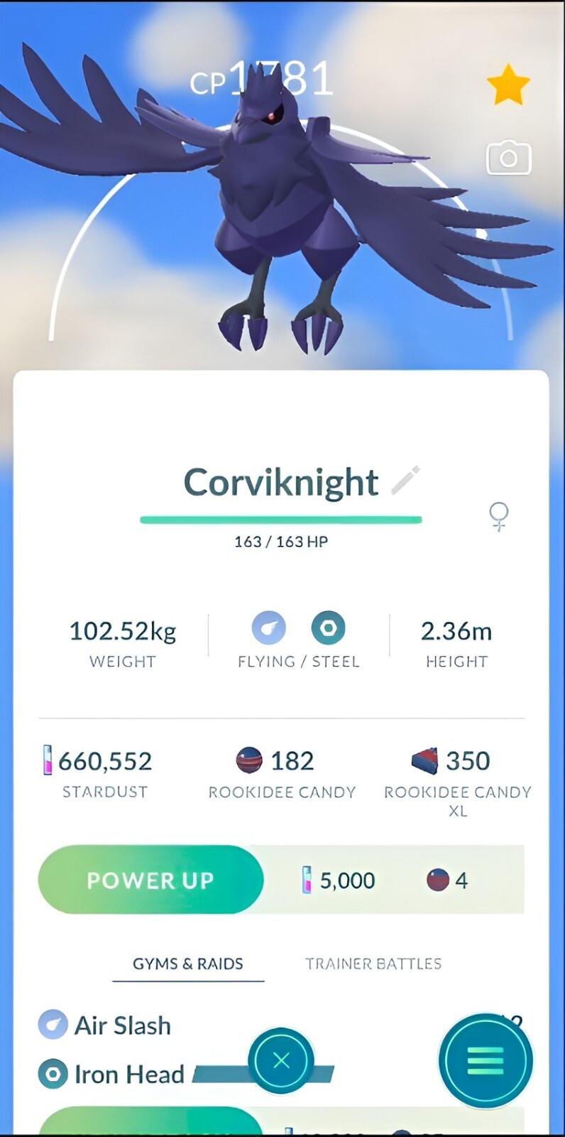 Corviknight with legacy movement | Tr-de Go✨ Corviknight with legacy movement | Tr-de Go✨