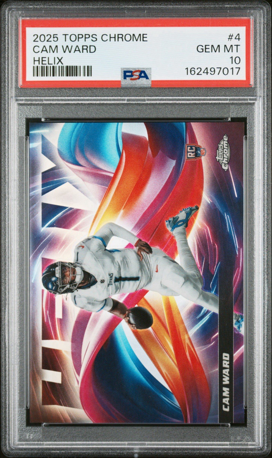 Cam Ward Rookie Helix SSP PSA 10 GEM MINT 2025 Topps Chrome RC Low Pop