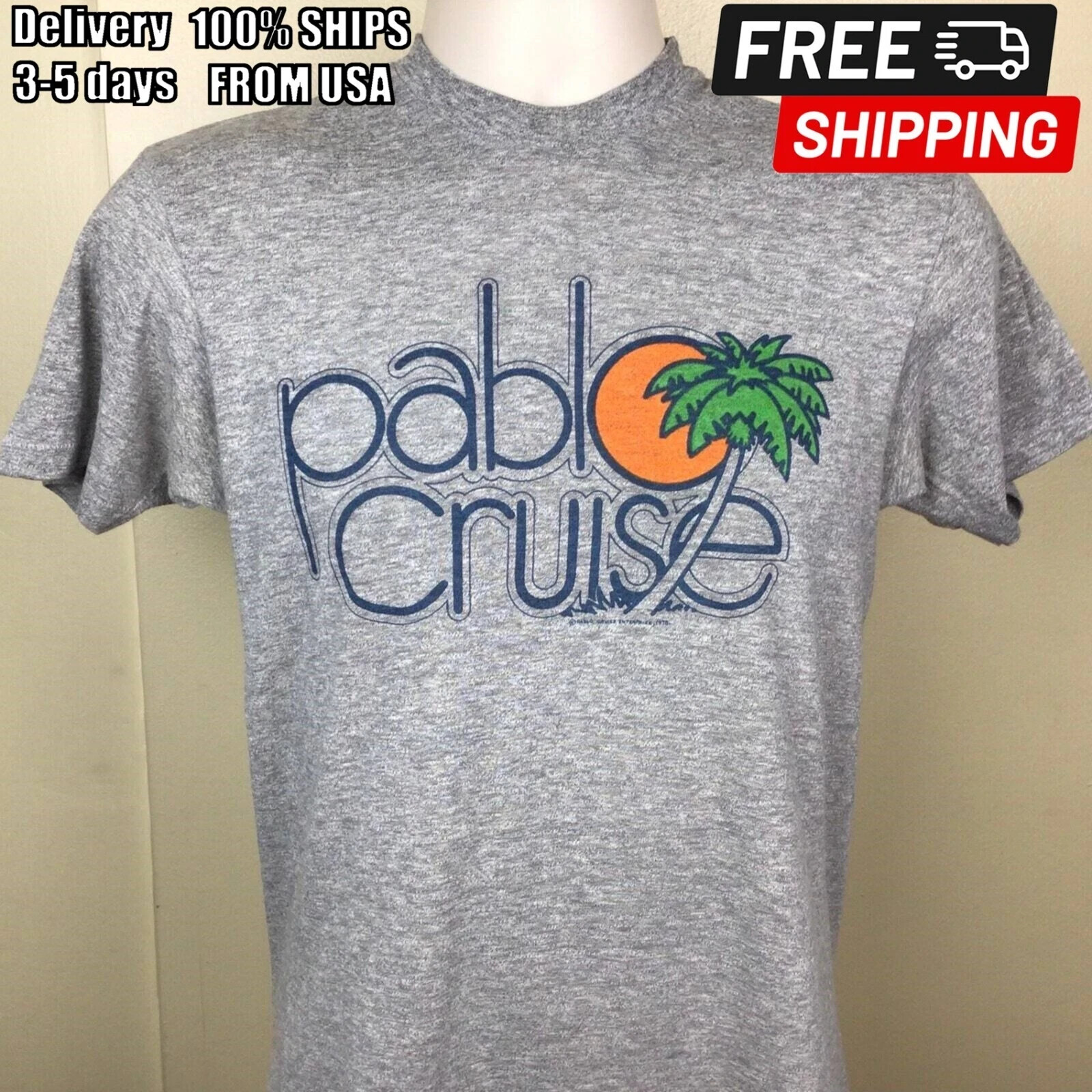 Pablo Cruise 1976 Vintage Yacht Rock Band Concert Music Graphic Tee
