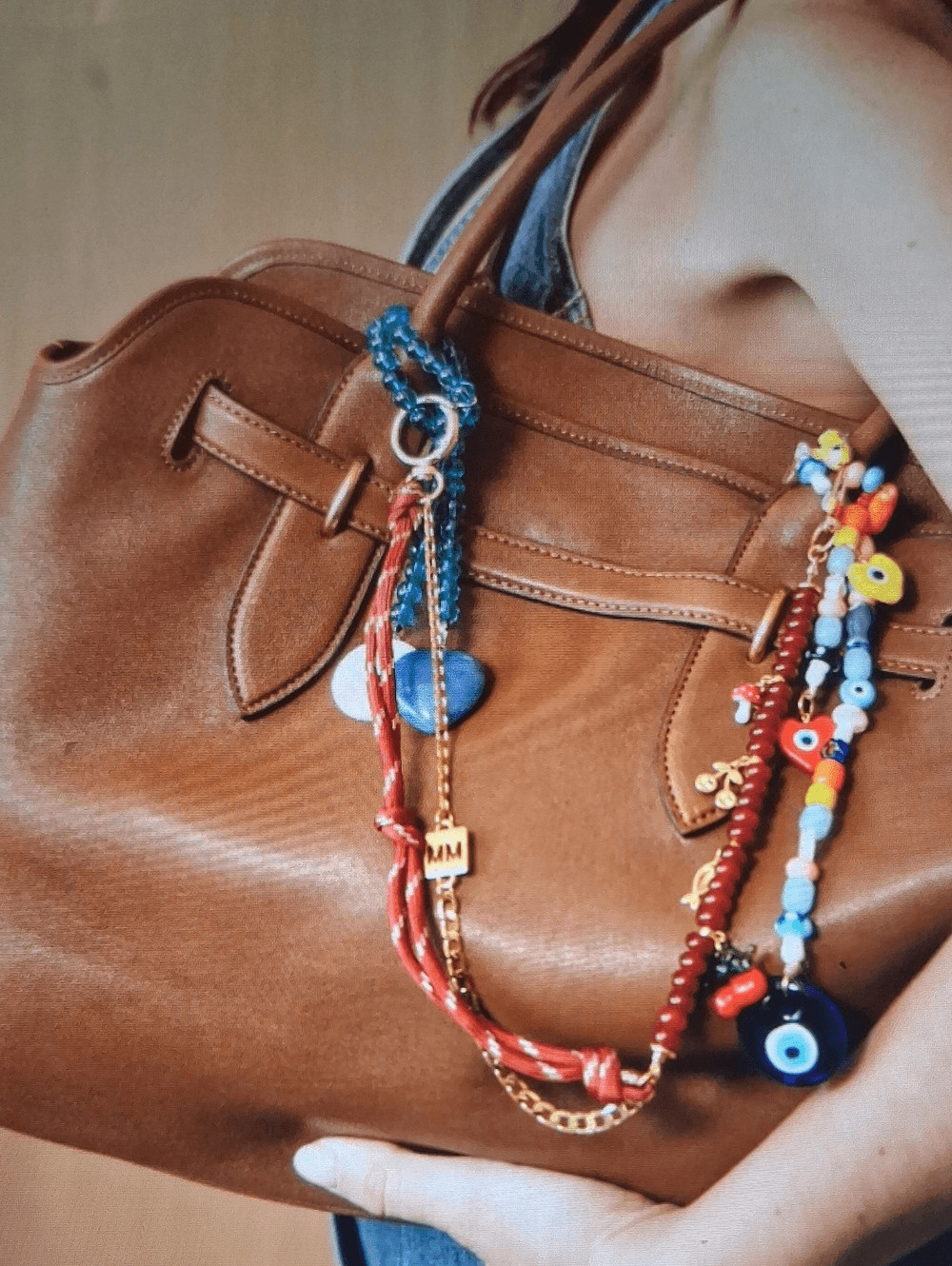 MAYAMAR EVIL EYE LOVE BAG CHARM NEW WITH POUCH