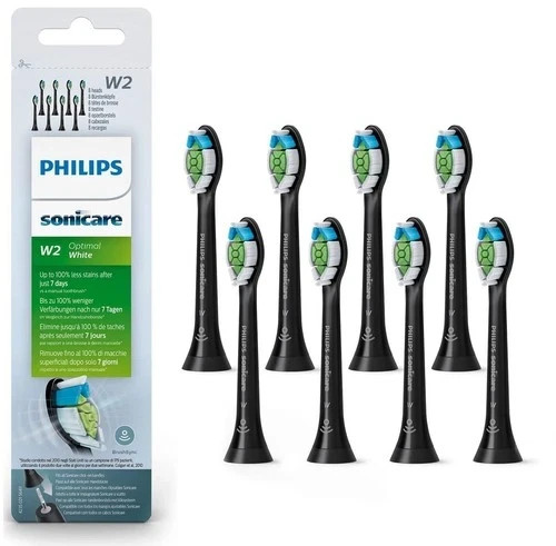 8x Packs Black W2 for Philips Sonicare DiamondClean Toothbrush Heads New