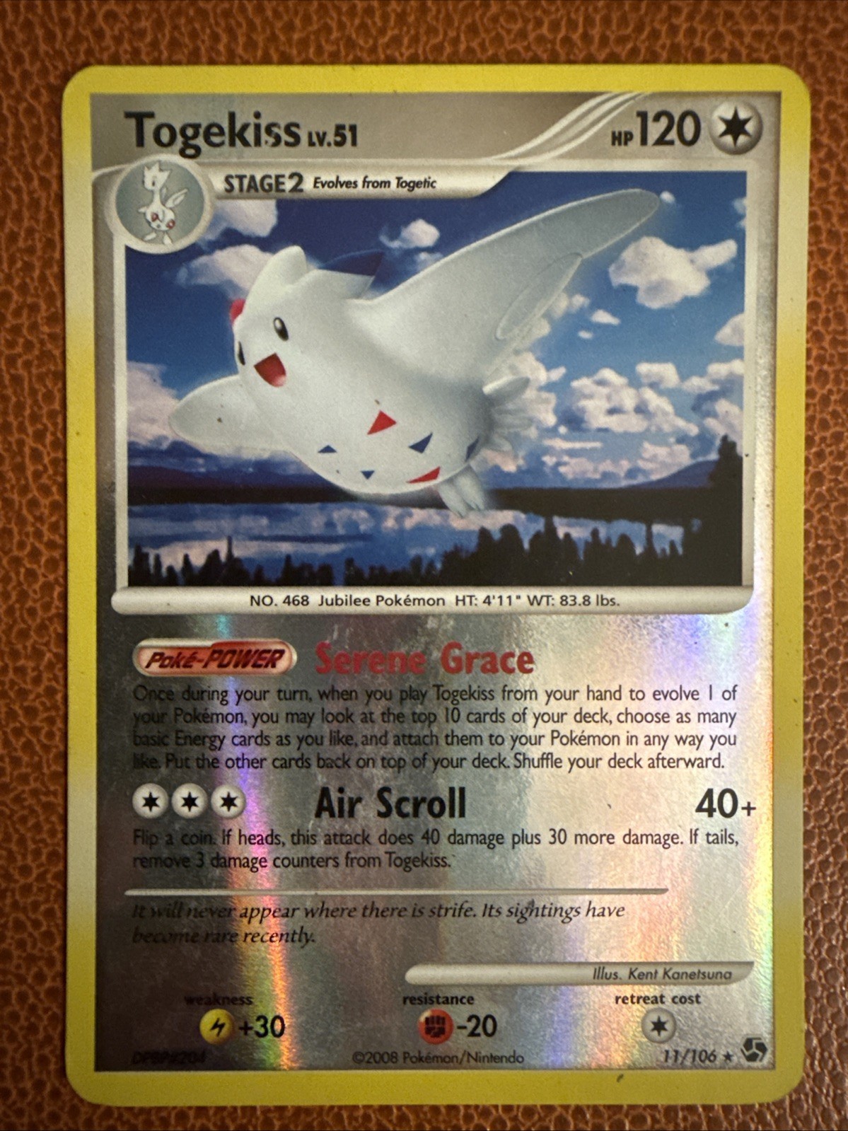 Togekiss 11/106 Great Encounters Reverse Holo Lightly Played Togekiss 11/106 Great Encounters Reverse Holo Lightly Played