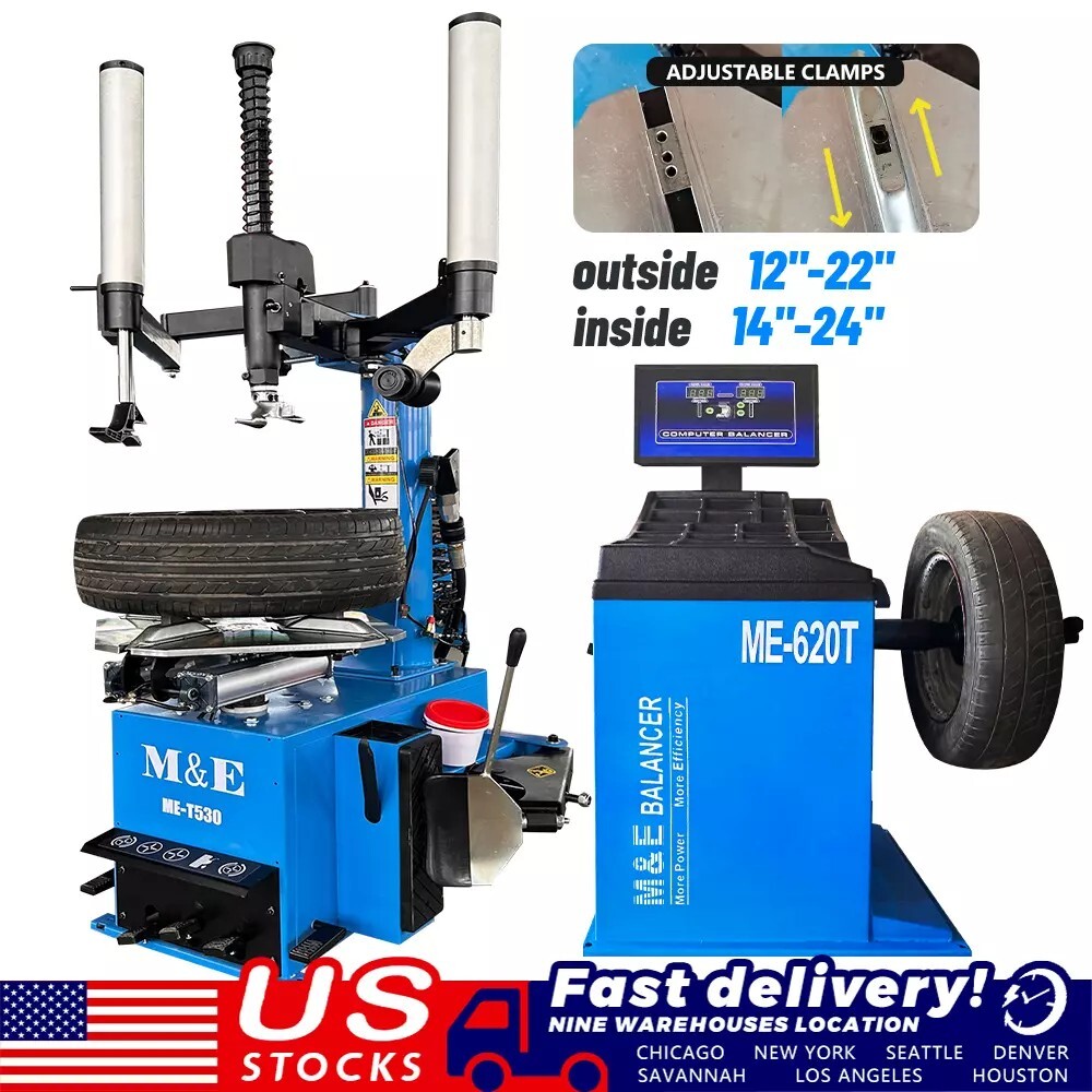 M&E Tire Changer Machine 2.0 HP Bead Blaster ME-T530-Z Combo Tires Wheel Machine