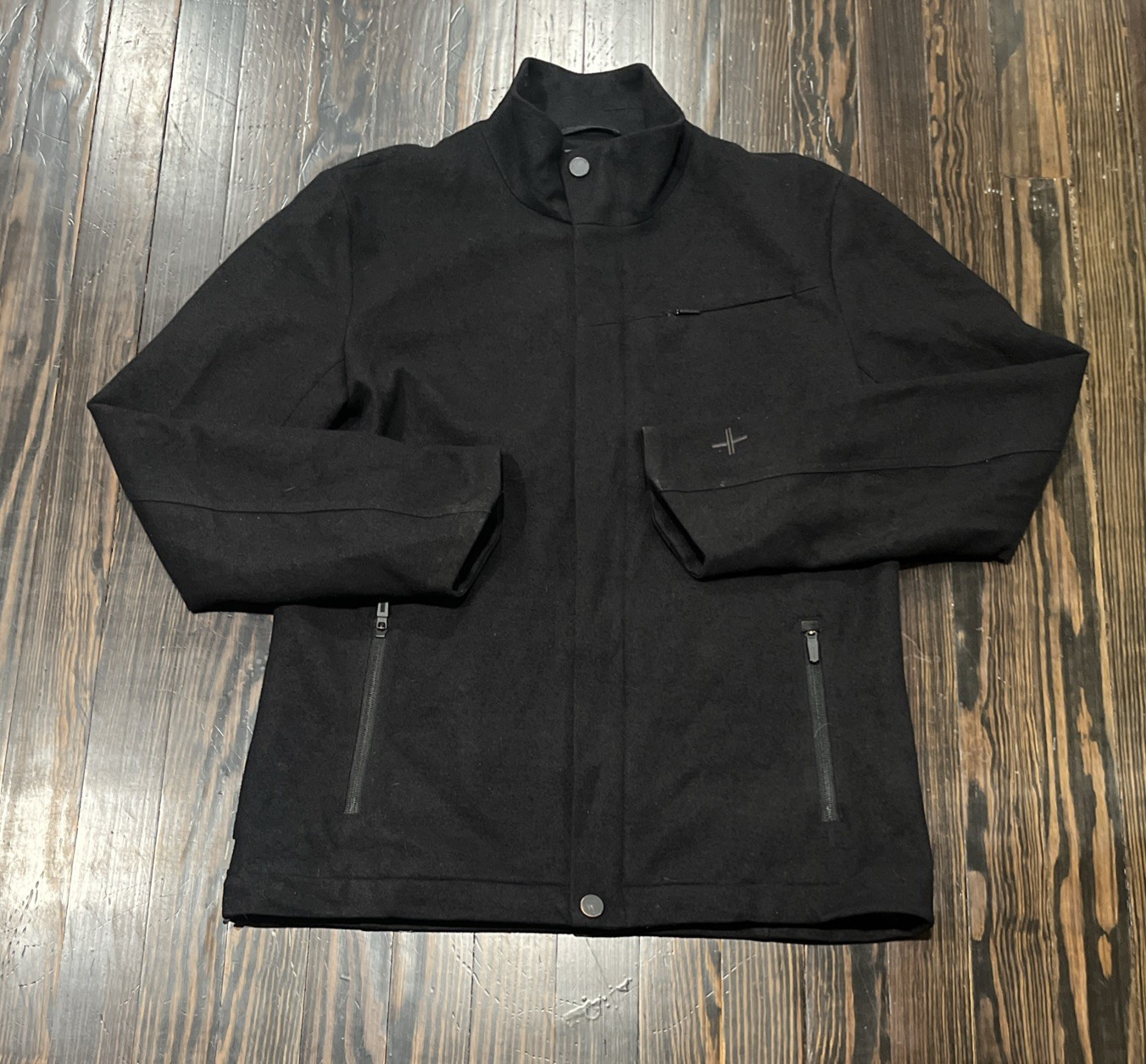 Icebreaker Full Zip Jacket Men’s Medoum Black New Zealand Merino Wool 