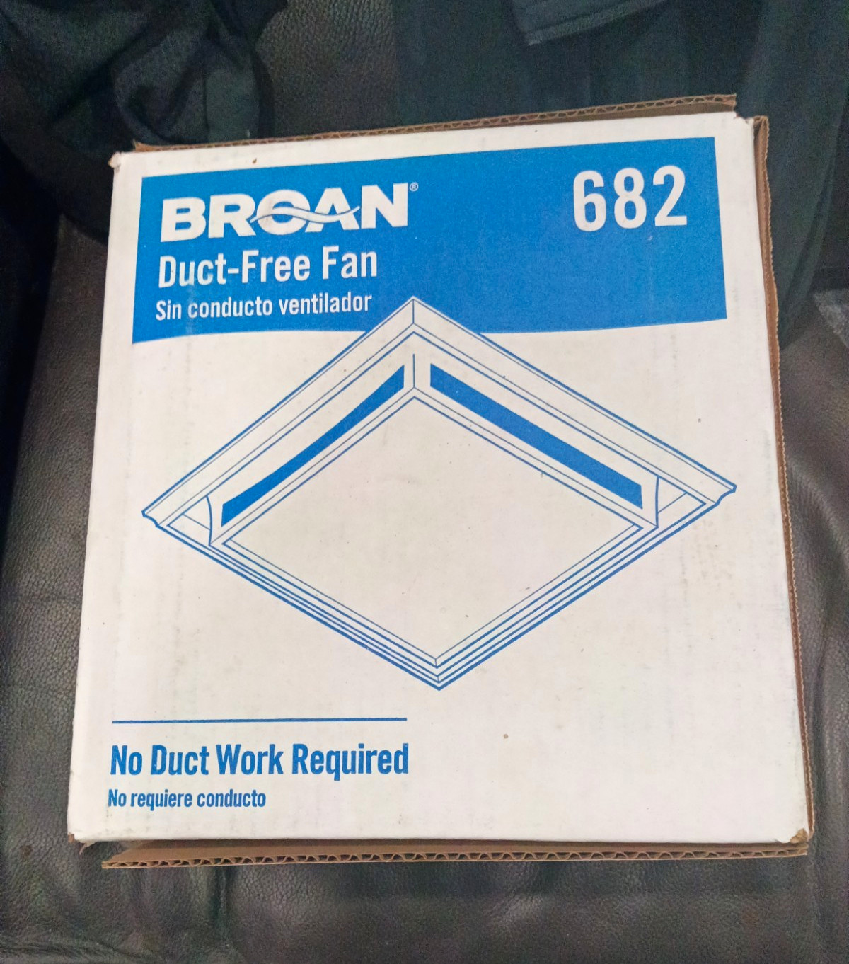Broan 682 Duct-Free Bathroom Exhaust Fan Ceiling Mount 120V White/Blue Broan 682 Duct-Free Bathroom Exhaust Fan Ceiling Mount 120V White/Blue