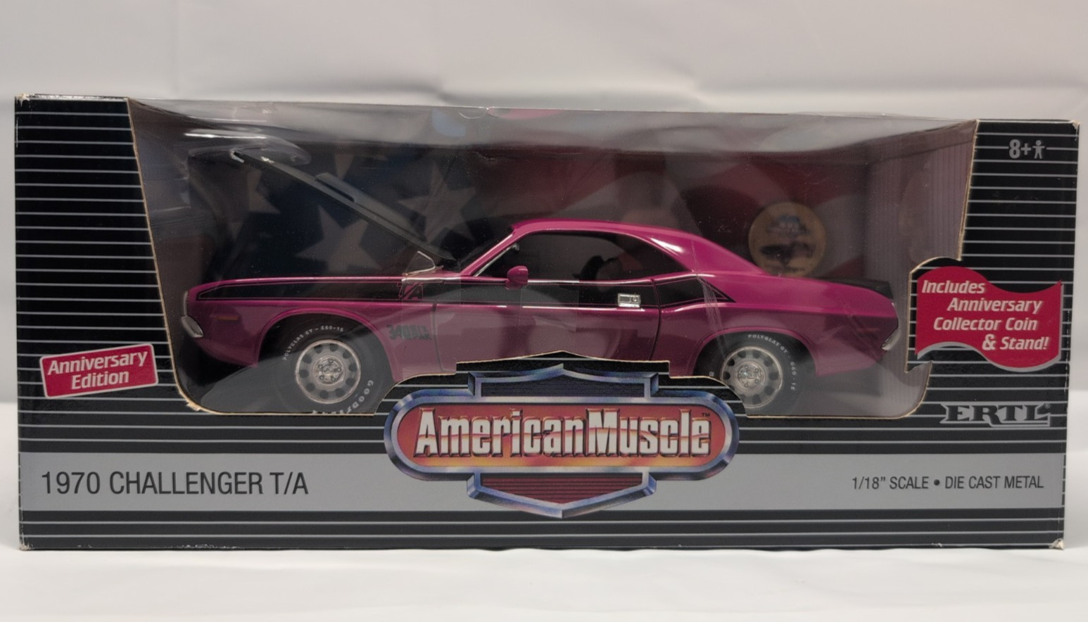 Ertl American Muscle 1970 Dodge Challenger T/A Moulin Rouge 1:18 Diecast NIB 