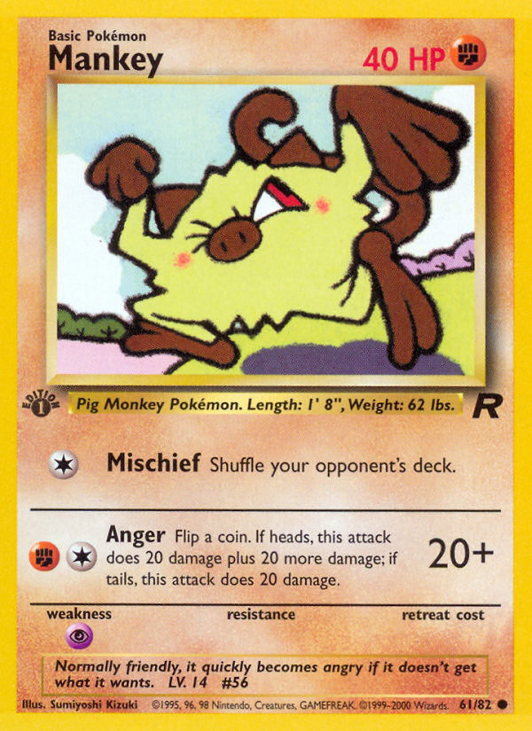 MANKEY 61/82 UNLIMITED HP POKEMON KIZUKI C NHHP0002-1 MANKEY 61/82 UNLIMITED HP POKEMON KIZUKI C NHHP0002-1