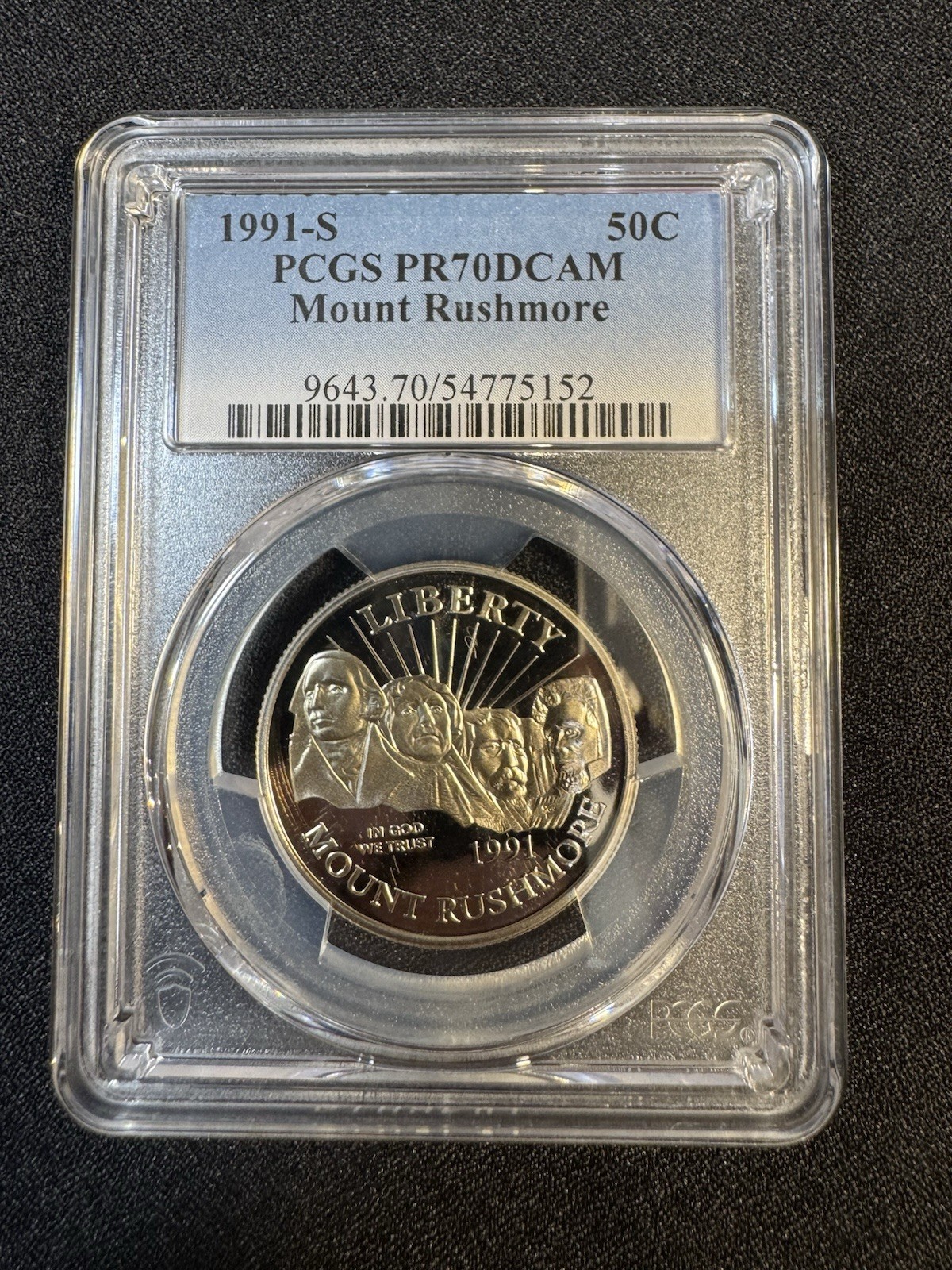 1991-S Mount Rushmore Half Dollar PCGS PR70 DCAM Proof 70 Commemorative 50