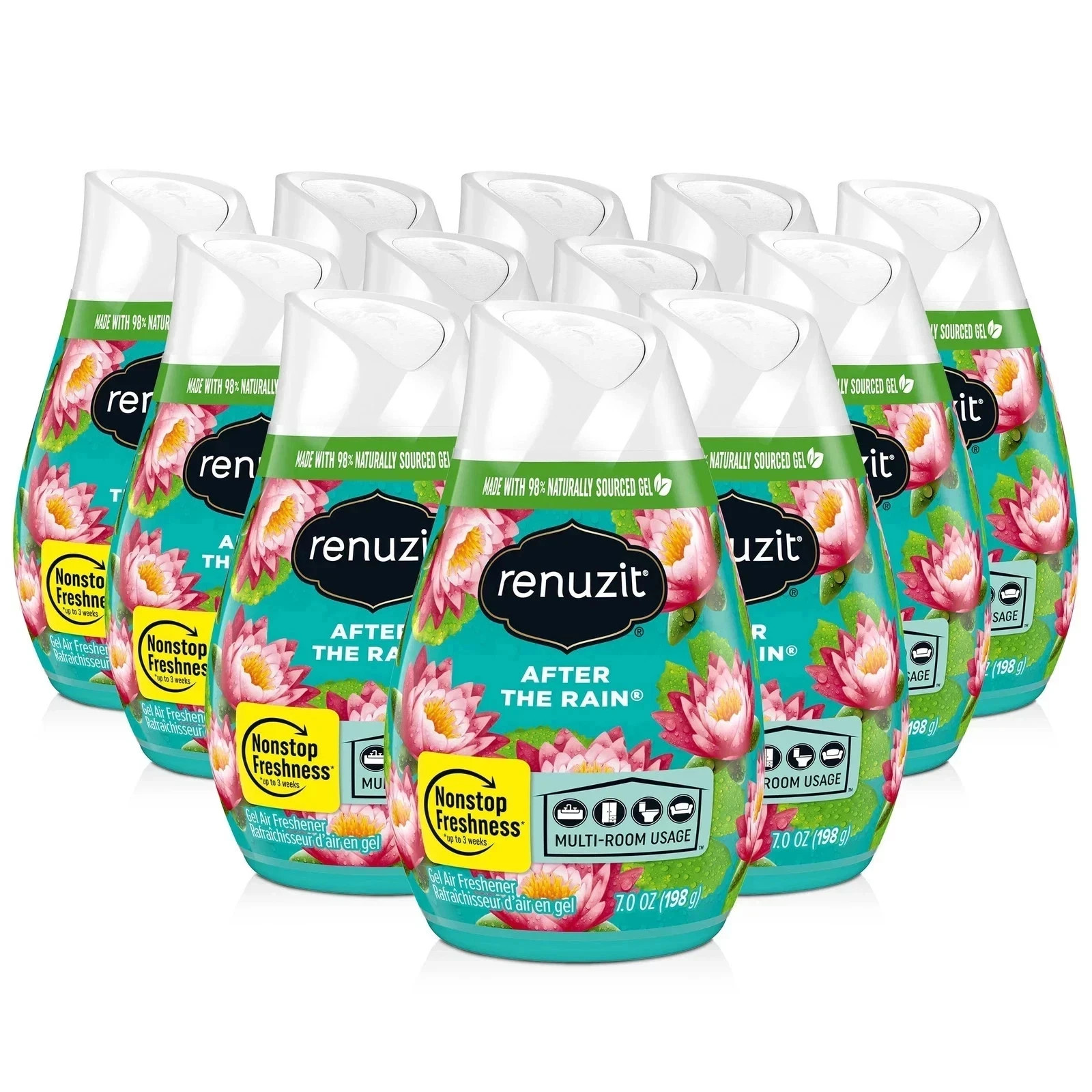 Renuzit After the Rain Air Freshener Cone Pack of 12 Nonstop Freshness 7oz