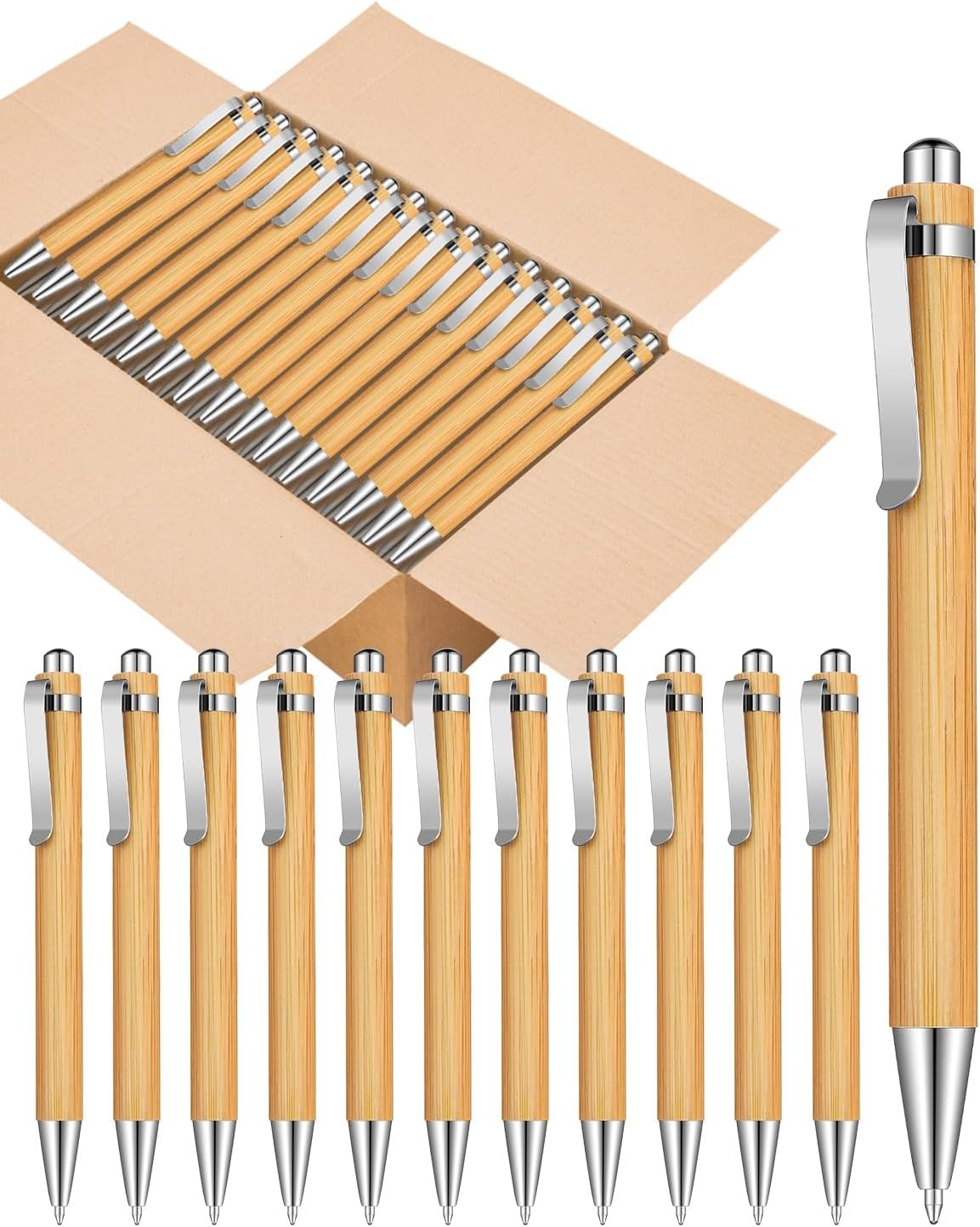 100pcs Bamboo Pens Bulk Wooden Bamboo Pens Engraving Wooden Ballpoint Pen 100pcs Bamboo Pens Bulk Wooden Bamboo Pens Engraving Wooden Ballpoint Pen