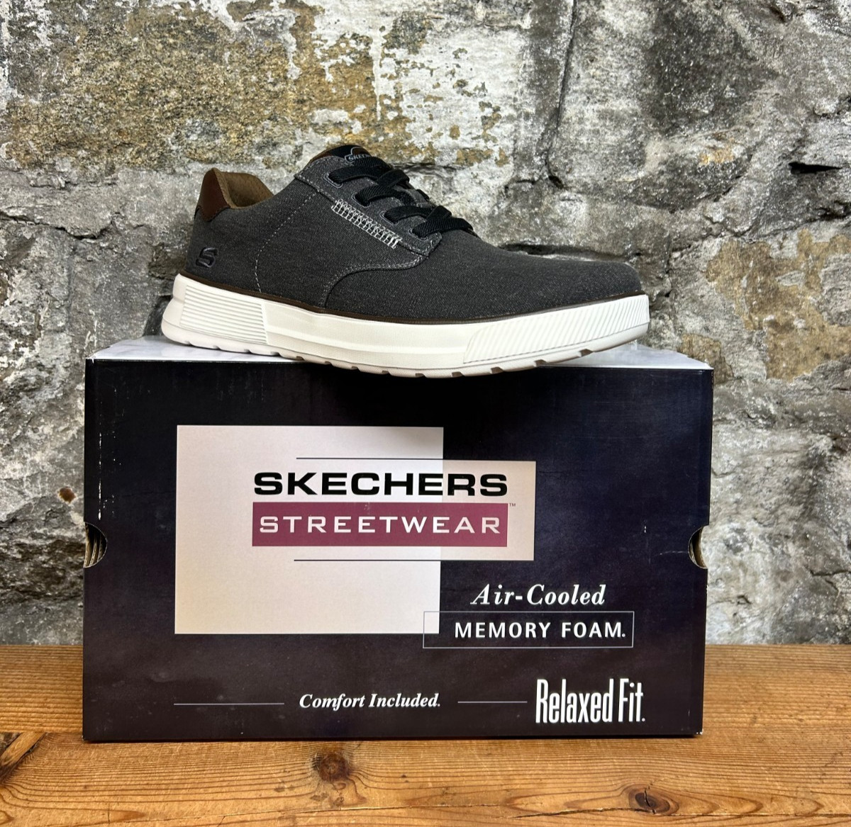 SKECHERS Relaxed Fit: Beckett - Jojo 211029 Black Mens Casual Shoe NEW IN BOX