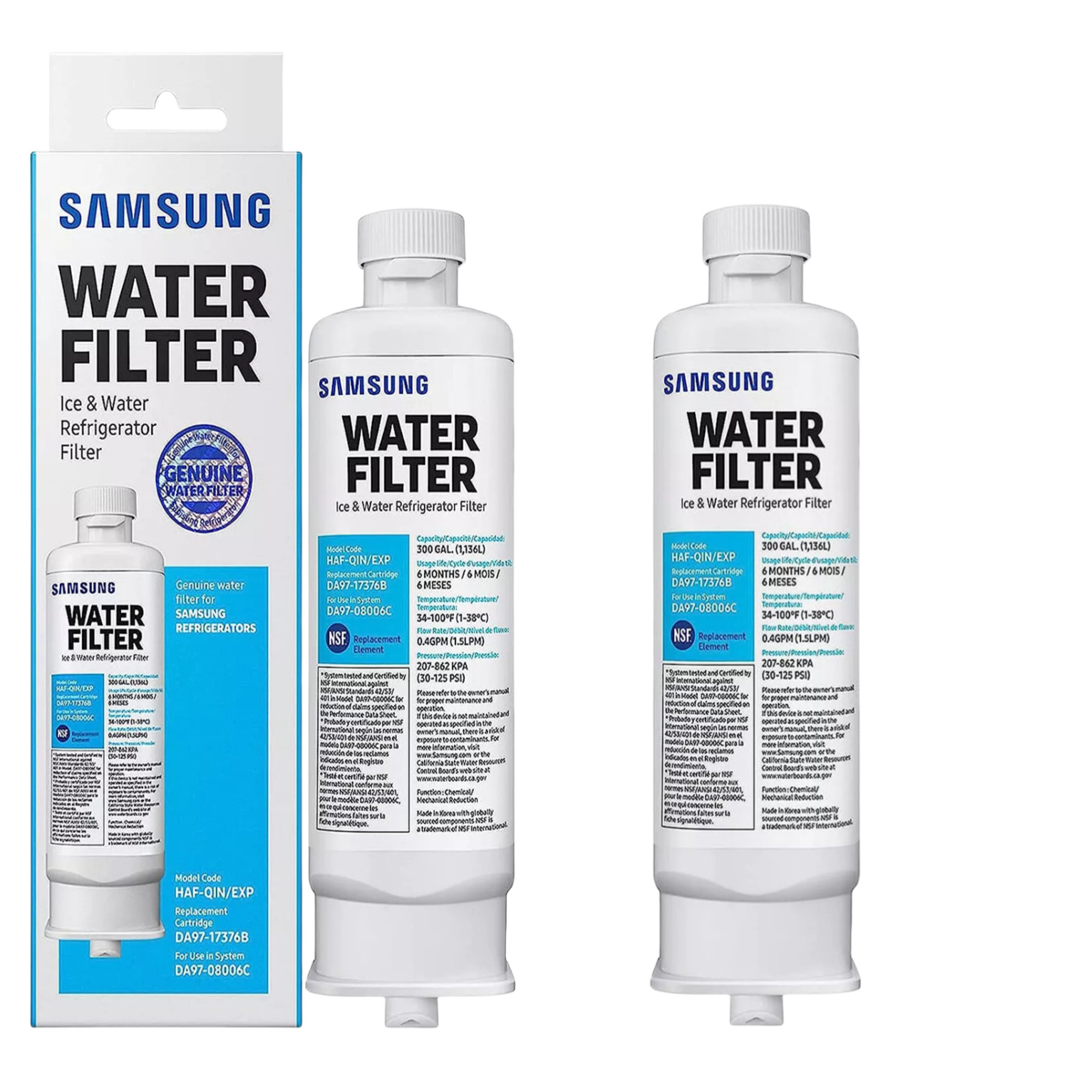 US NEW 2-8PK ✅ Genuine Samsung DA97-17376B HAF-QIN/EXP REFRIGERATOR Water Filter US NEW 2-8PK ✅ Genuine Samsung DA97-17376B HAF-QIN/EXP REFRIGERATOR Water Filter