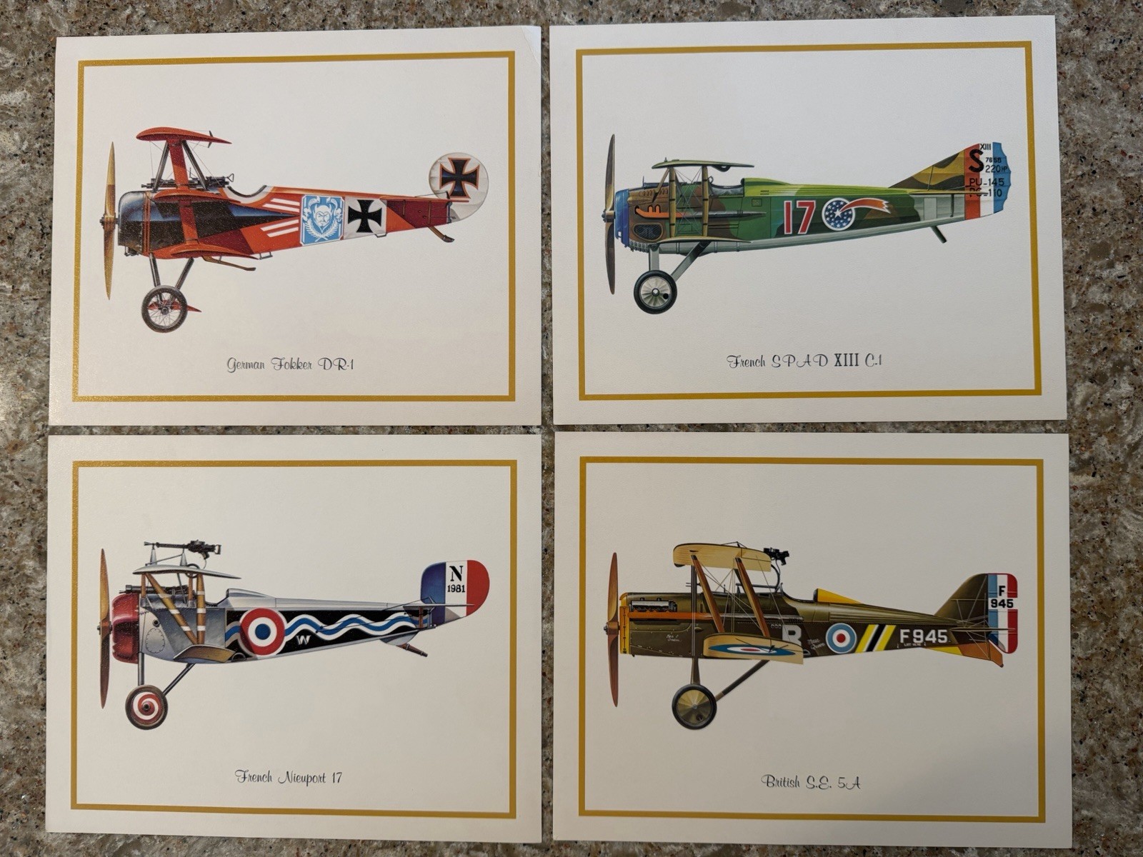 Nixon Galloway ART PRINT United Airlines Nieuport Fokker DR1 SPAD British SE 5A Nixon Galloway ART PRINT United Airlines Nieuport Fokker DR1 SPAD British SE 5A