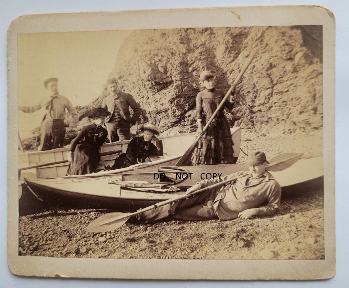 1883 CABINET NOT DAGUERREOTYPE GROUP BY THE COVE SAN FRANCISCO CANOE CLUB CALIF 1883 CABINET NOT DAGUERREOTYPE GROUP BY THE COVE SAN FRANCISCO CANOE CLUB CALIF