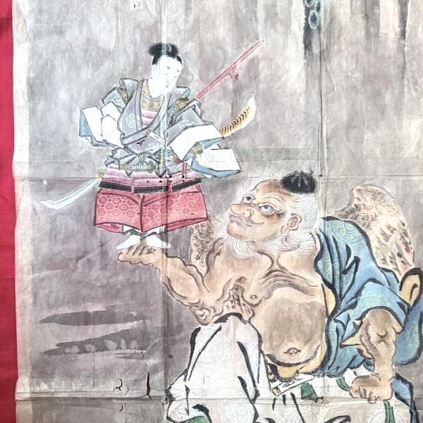 Vintage Edo Japanese Hand-Painted on Paper \