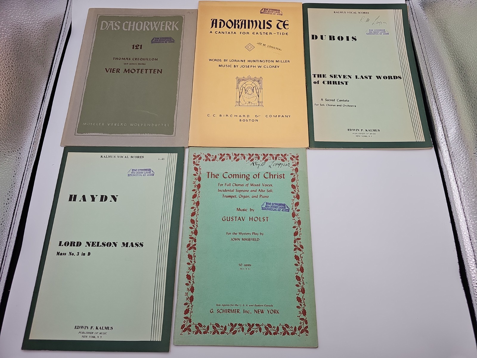 Vintage Sacred Choral Sheet Music Lot of 5 Holst Haydn Dubois Clokey B40