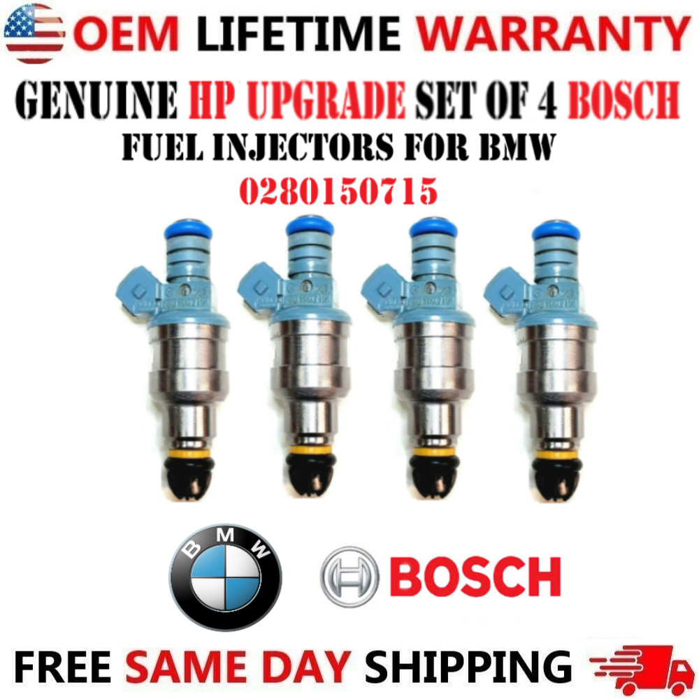 Genuine 4pcs  HP UPGRADE Fuel Injectors for 1994, 1995 BMW 850csi 5.6L V12