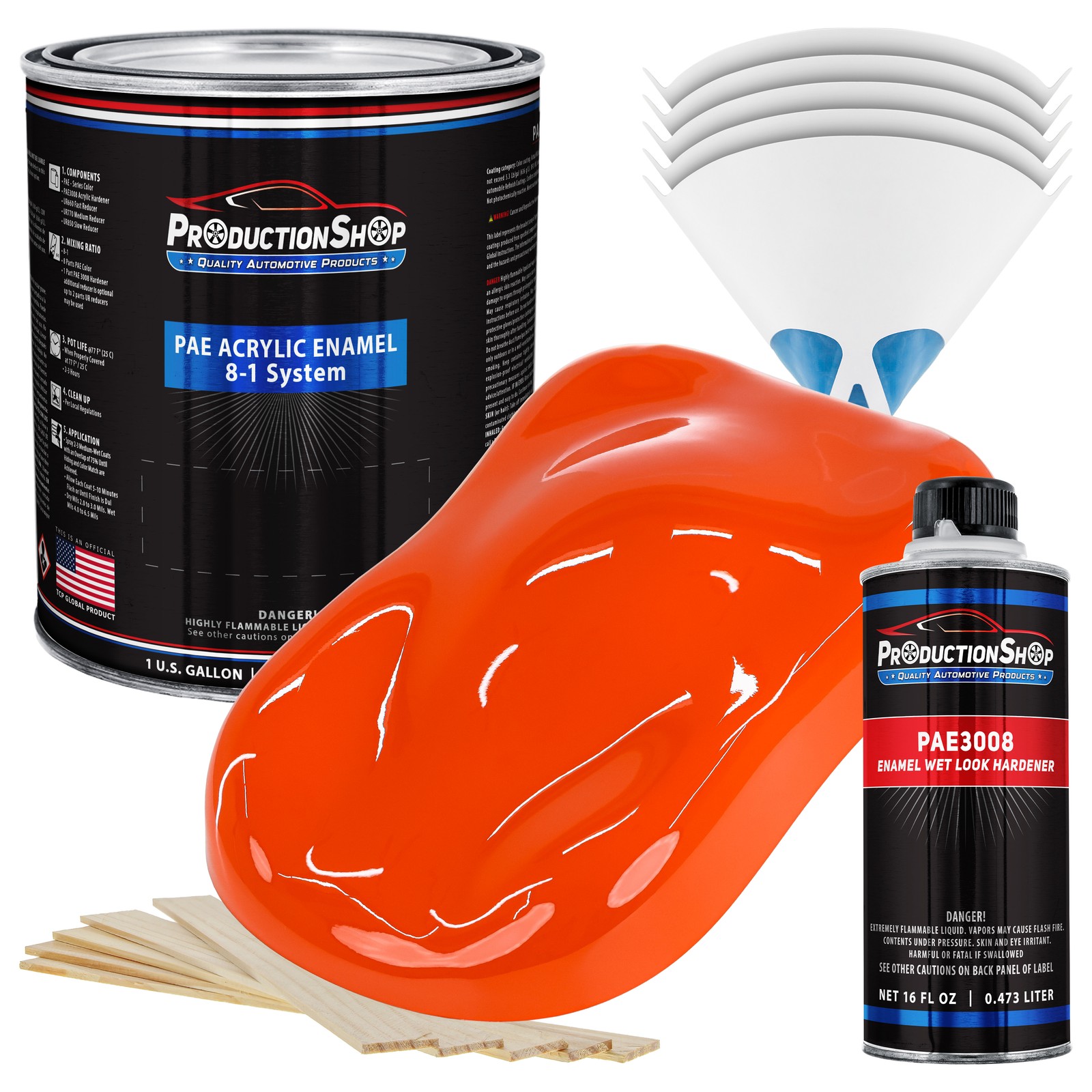 ProductionShop High Gloss Hugger Orange Acrylic Enamel Gallon Kit, Auto Paint