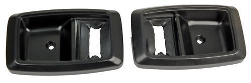 For 1979-93 Mustang Door Handle Trim Bezels Black Pair 