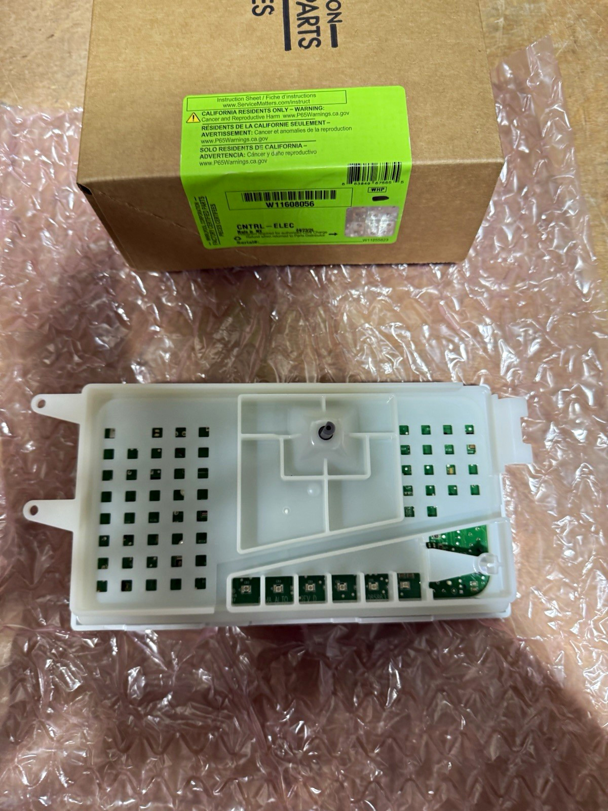 *OEM* Whirlpool Washer Main Control Board W11608056 W11130856 White Plastic