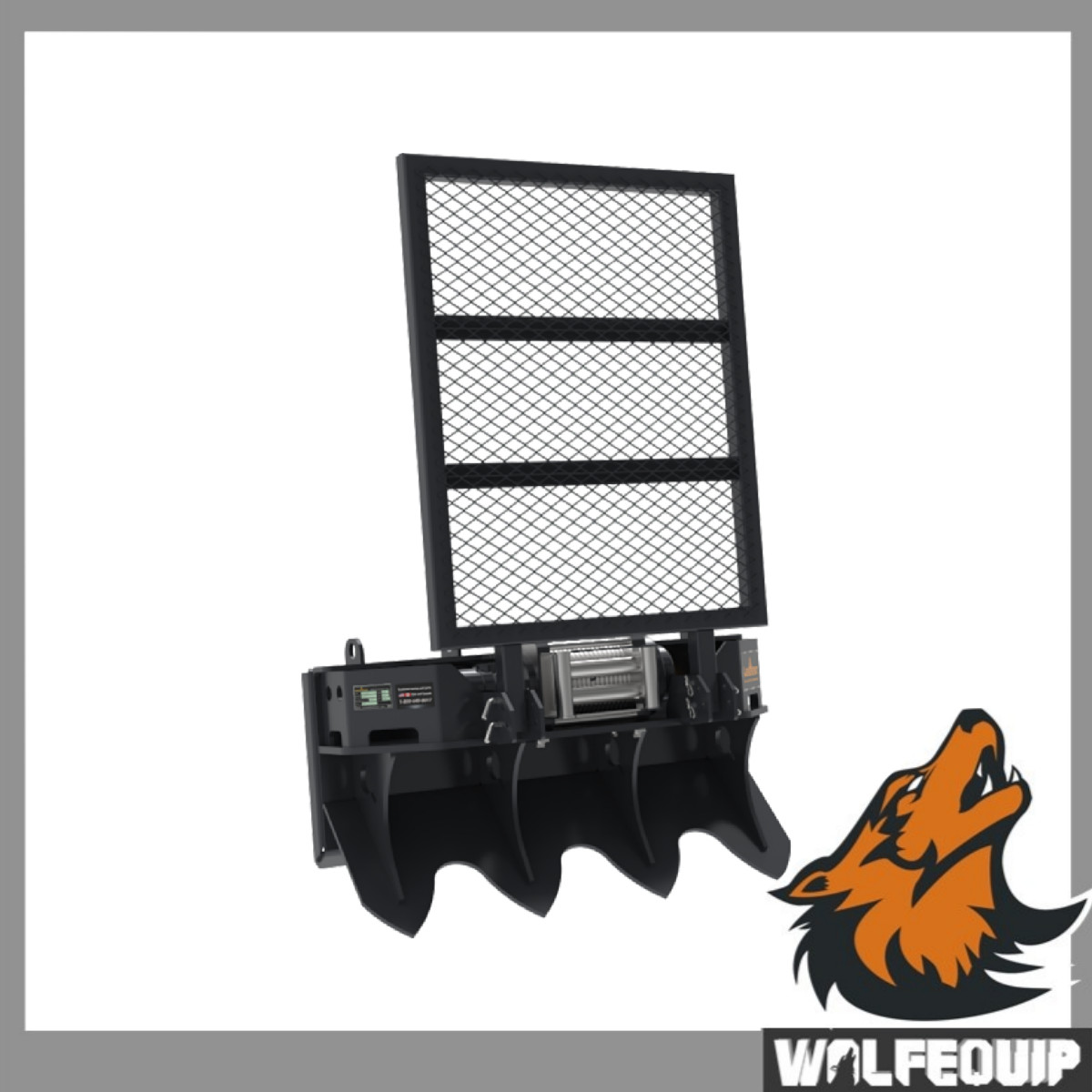 Wolfequip Hydraulic Winch Forestry Logging Winch 15000lbs Heavy Duty Attachments