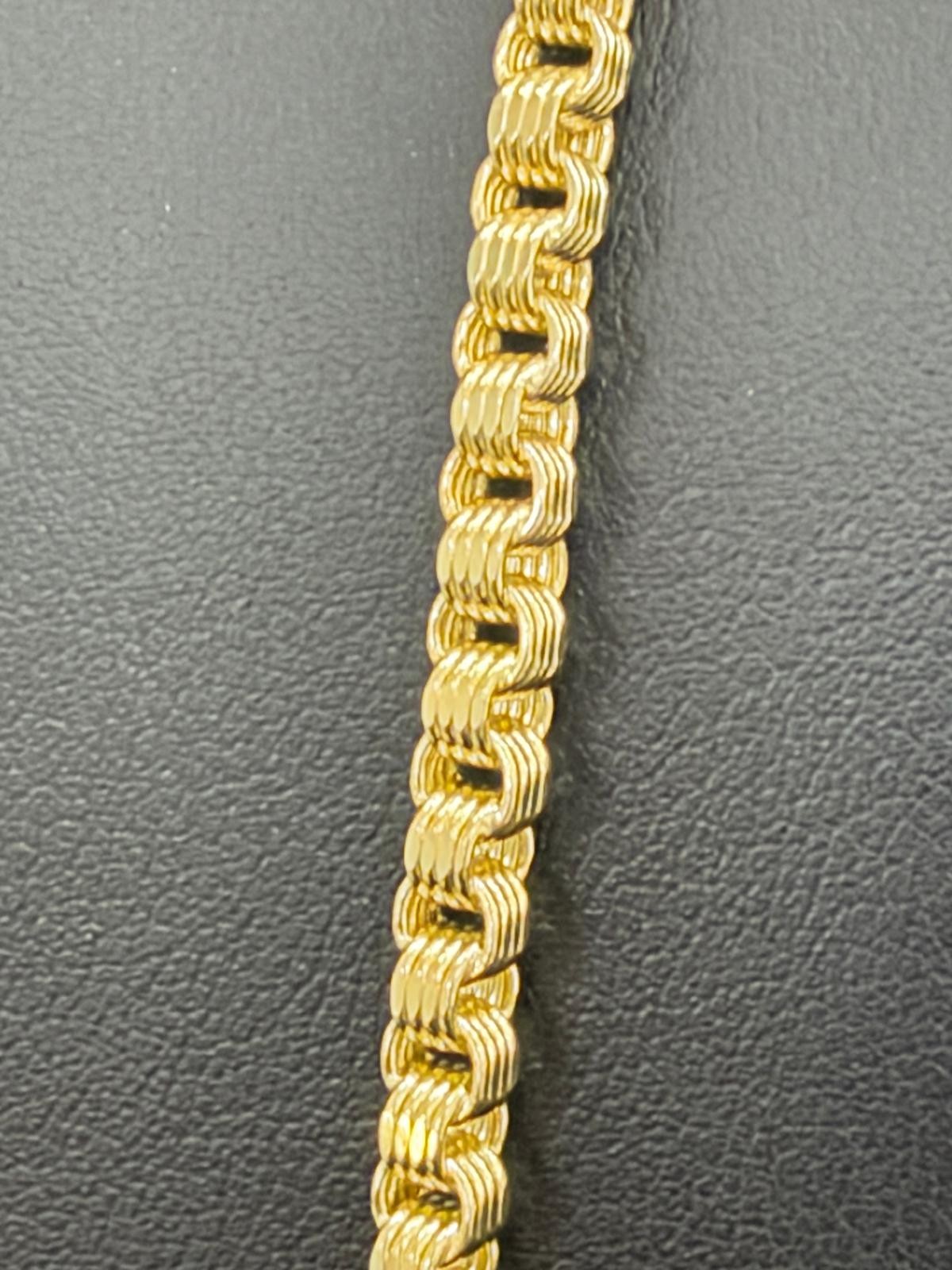 10K Yellow Gold Byzantine Box Chain - 9.9 gms - 2mm- 22\