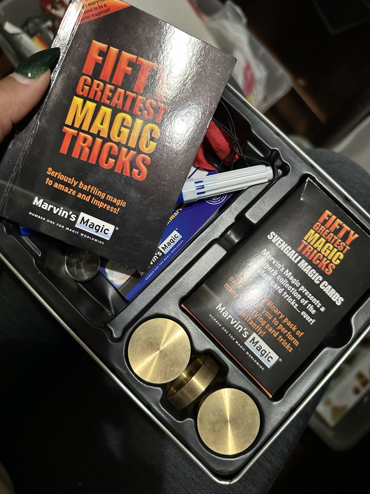 Marvin's Magic Fifty Greatest Magic Tricks Set in Metal Tin Case MMT 1200
