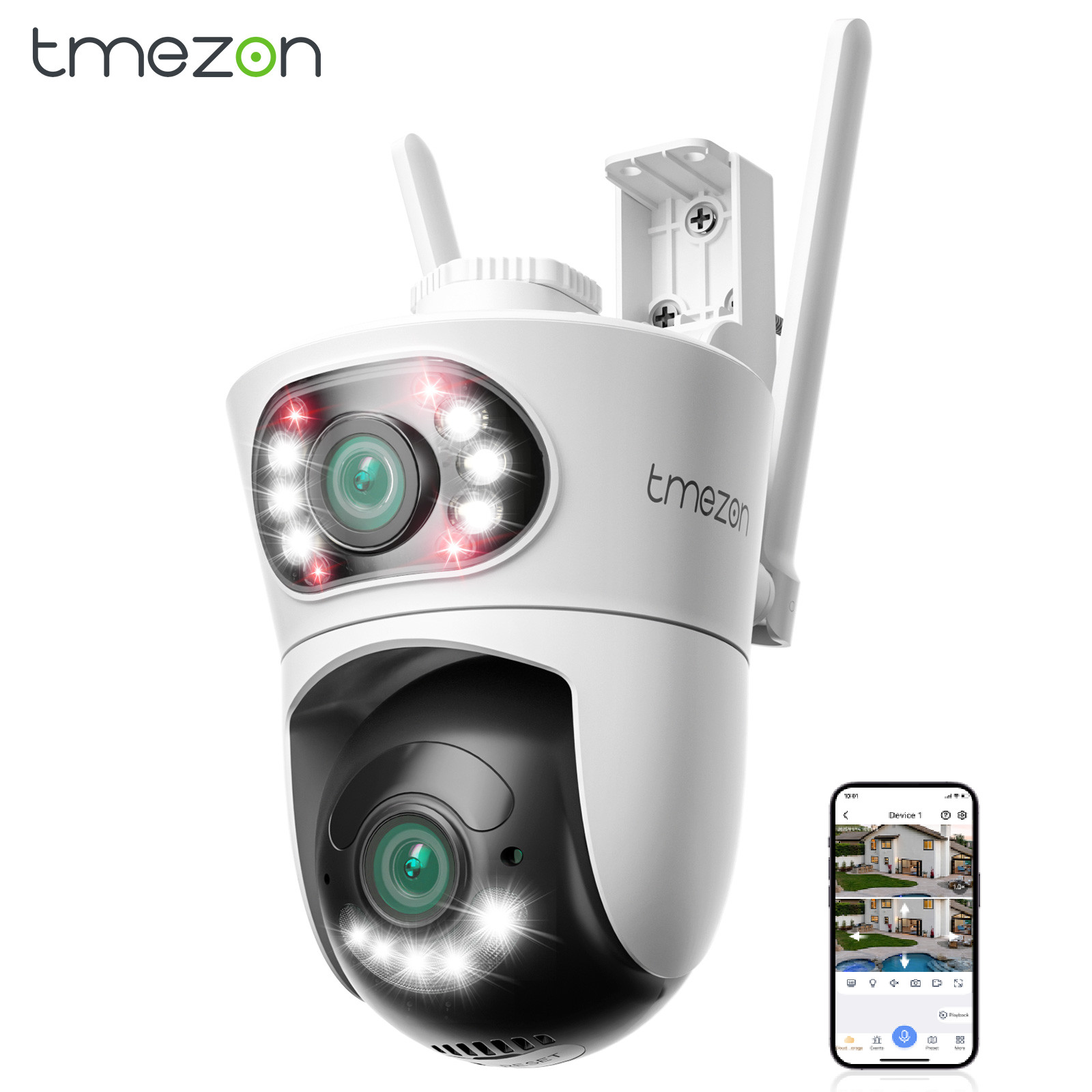 4PCS 4MP Dual Lens WiFi Security Camera Outdoor Colar Night Vision CCTV 360°PTZ 4PCS 4MP Dual Lens WiFi Security Camera Outdoor Colar Night Vision CCTV 360°PTZ