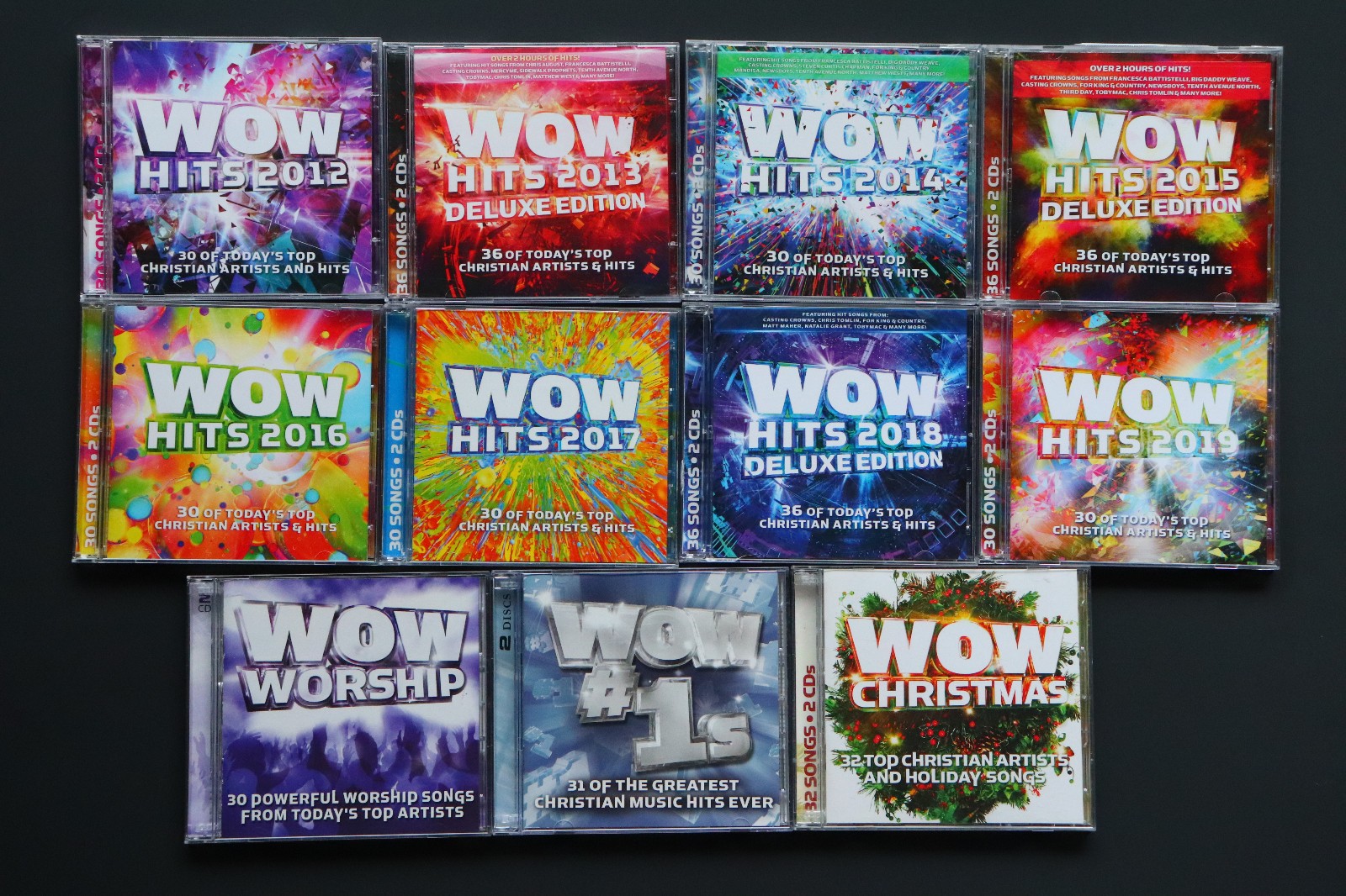 WOW Hits Lot of 11 CDs - 22 Discs - 2012-2019, Worship, #1s, Christmas