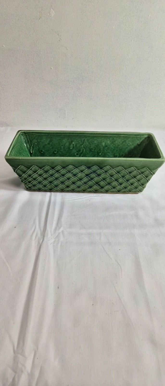 Vintage green rectangle McCoy Pottery planter