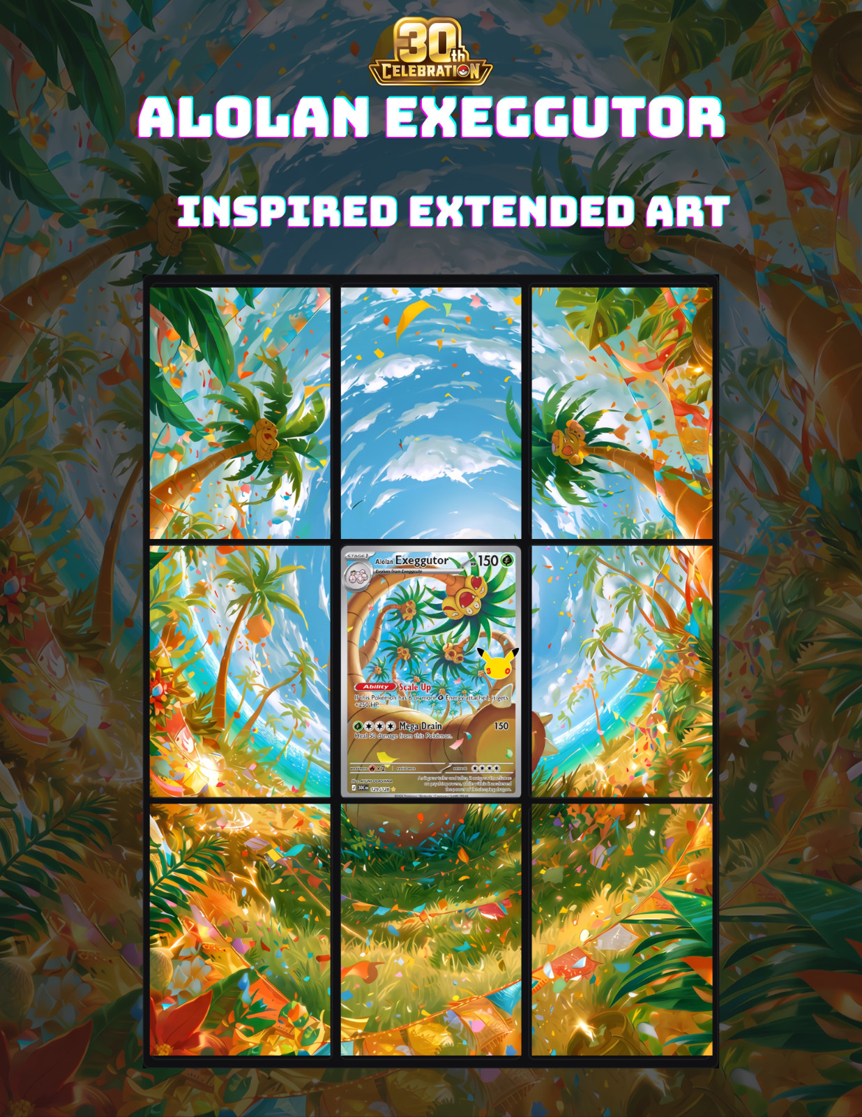 Alolan Exeggutor  (Pokémon Extended Art Pages)