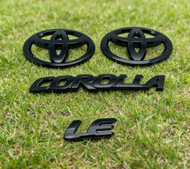 OVERLAY EMBLEM For 2020-2025 TOYOTA COROLLA LE PT948-02201-02 Black Gloss US🔥