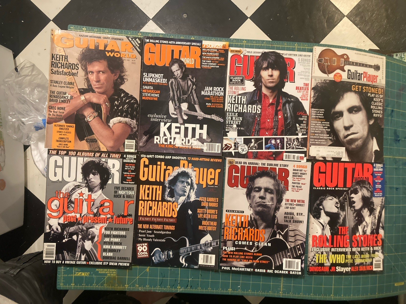 Lot of 8 Guitar World / Player Magazines Keith Richards Covers 80s 90s 2000s Lot of 8 Guitar World / Player Magazines Keith Richards Covers 80s 90s 2000s