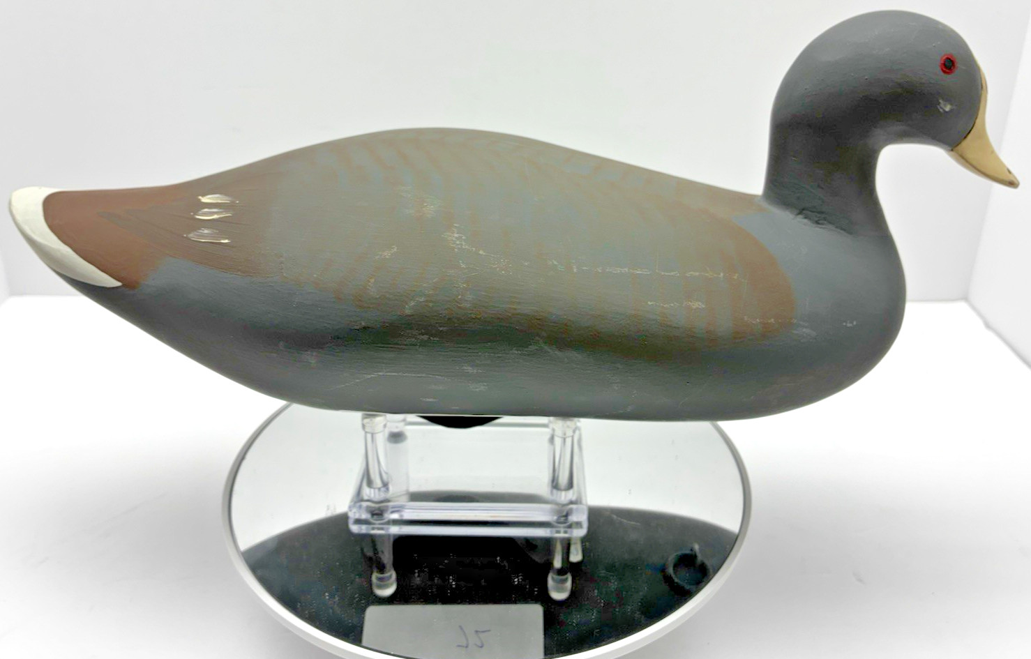 1976 Signed & Dated Madison Mitchell Coot Duck Decoy Vintage Havre De Grace, MD