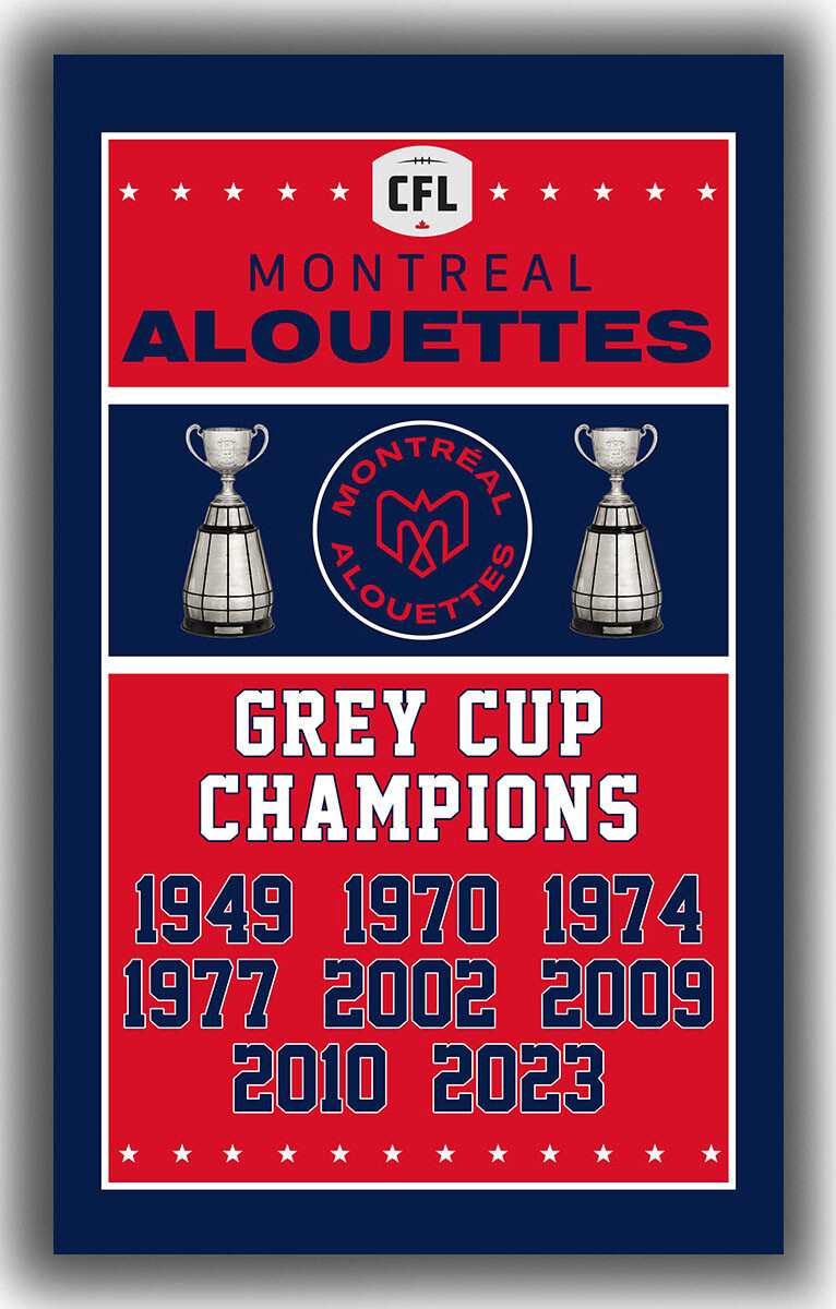 Montreal Alouettes Football Team Grey Cup Champions Flag 90x150cm 3x5ft Banner