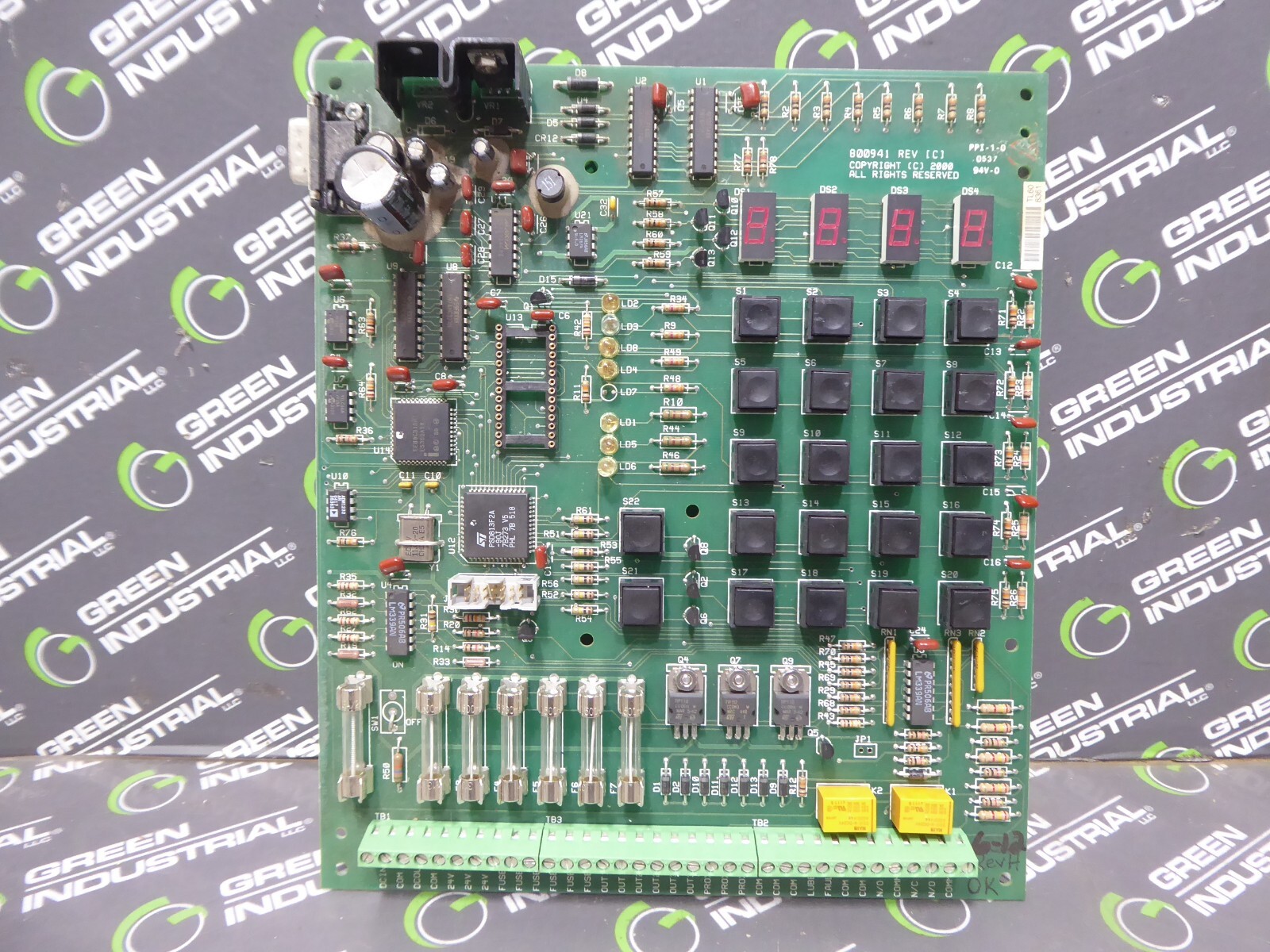 Used LUBRIQUIP 800941 Operator Interface Control Board Rev. C