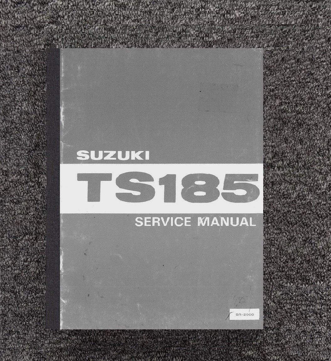 185 TS DUAL-SPORT MOTORCYCLE Factory Repair Supp Manual Fits SUZUKI TS185 185 TS 185 TS DUAL-SPORT MOTORCYCLE Factory Repair Supp Manual Fits SUZUKI TS185 185 TS