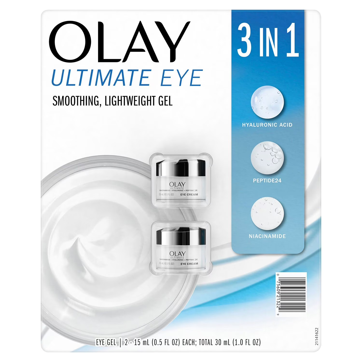 Olay Ultimate Eye 3-in-1 Smoothing Lightweight Gel 2 Pack NEW SEALED