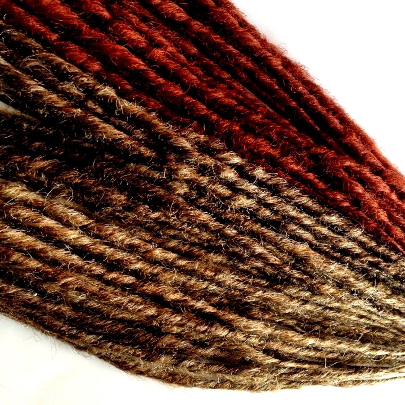 20 SE Single 20 DE Double Brown Red Auburn Dreads Dreadlocks Hair Extensions