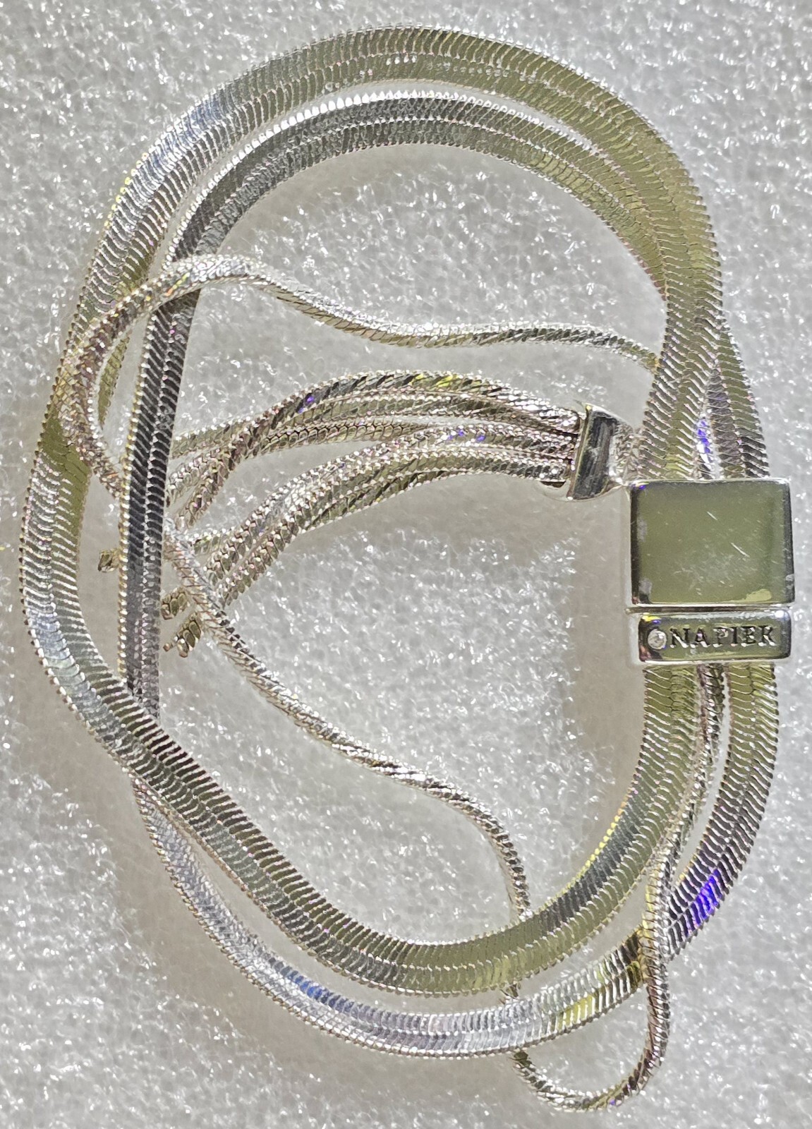 Signed NAPIER Multi Strand Chains Tassel Silver Tone Wide Bracelet NWOT Signed NAPIER Multi Strand Chains Tassel Silver Tone Wide Bracelet NWOT